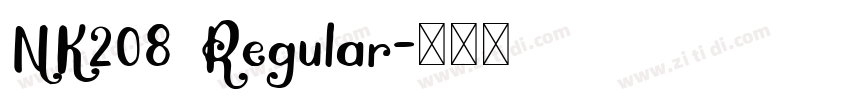NK208 Regular字体转换